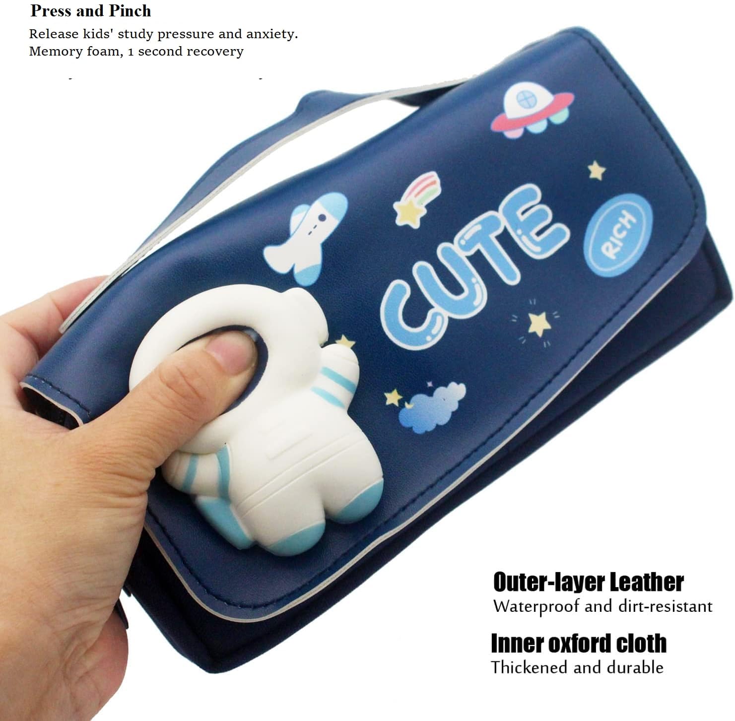 SkyShopy Cute Astronaut Pencil Pouch for Girls and Boys,Big Pencil Case for Kid,Zipper Pencil Kit Stationary Storage Box for School Children,Stationery Organizer Pen Box for Students SkyShopy Cute Astronaut Pencil Pouch for Girls and Boys,Big Pencil Case for Kid,Zipper Pencil Kit Stationary Storage Box for School Children,Stationery Organizer Pen Box for Students
